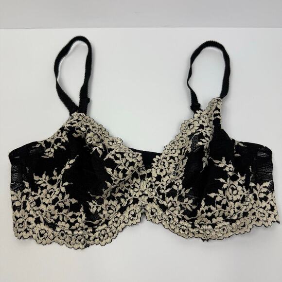 Wacoal‎ Embrace Lace Unlined T-Shirt Bra Size 34D Adjustable Strap 65191 Black - Picture 1 of 5